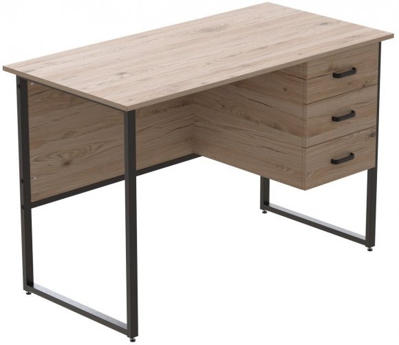Комп'ютерний стіл Ferrum-decor Гаррі 75x120x70 чорний ДСП Дуб Сан-Марино 16мм (FRD-103554)
