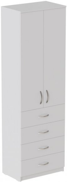 Шафа Анжело Ferrum-decor на 3 полиць з 2 дверима та 4 ящики 1900x600x380 ДСП Біле 16 мм (FRD-104989) Шафа Анжело Ferrum-decor на 3 полиць з 2 дверима та 4 ящики 1900x600x380 ДСП Біле 16 мм (FRD-104989)