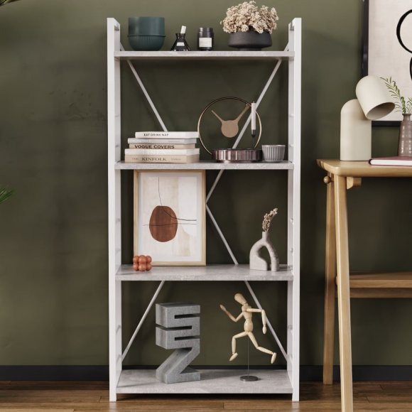 Етажерка 4/60 Ferrum-decor Серії Конект 120x60x28 білий ДСП Бетон 16мм (FRD-105528) Етажерка 4/60 Ferrum-decor Серії Конект 120x60x28 білий ДСП Бетон 16мм (FRD-105528)