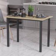 Стіл універсальний Knap Ferrum-decor 750x1000x600 Чорний метал ДСП Дуб Сонома 16 мм (FRD-106341)