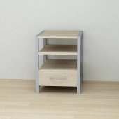 Тумба універсальна Ferrum-decor Вів'єн 1/1 50x41x40 сірий ДСП Дуб Сонома 16мм (FRD-104153)