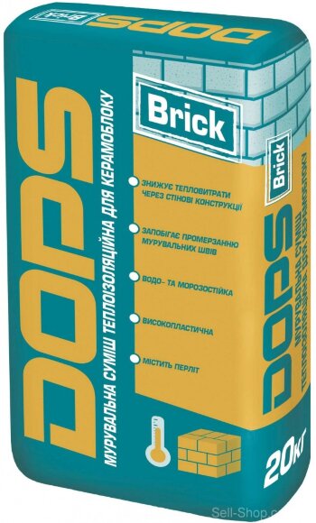 Кладочна суміш теплоізоляційна для керамоблоку DOPS Brick