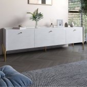 Тумба під телевізор на 3 шухляди LION Wood з золотими ніжками 160х65х40 см Бетон style (LION-042988) Тумба під телевізор на 3 шухляди LION Wood з золотими ніжками 160х65х40 см Бетон style (LION-042988)