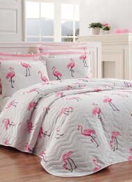 Покривало стьобане з наволочками Maylin pudra пудра 200х220 см