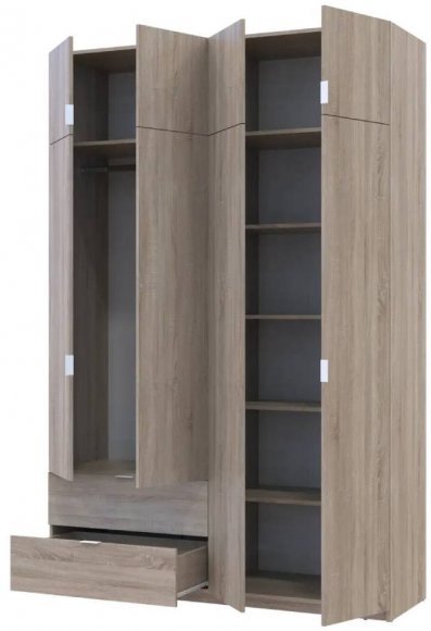 Шафа для одягу Doros Лукас Дуб Сонома 160х50х240 (DRS-011619) Шафа для одягу Doros Лукас Дуб Сонома 160х50х240 (DRS-011619)