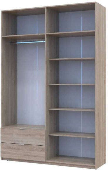 Шафа для одягу Doros Лукас Дуб Сонома 160х50х240 (DRS-011619) Шафа для одягу Doros Лукас Дуб Сонома 160х50х240 (DRS-011619)