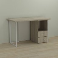 Письмовий стіл Ferrum-decor Отто 76x120x60 білий ДСП Дуб Сонома 32мм (FRD-101027)