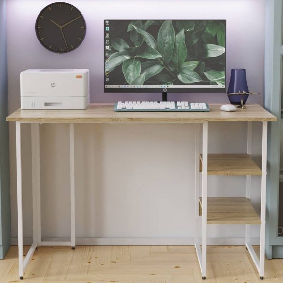 Письмовий стіл Ferrum-decor Кевін 75x120x70 білий ДСП Дуб Сонома 16мм (FRD-101278) Письмовий стіл Ferrum-decor Кевін 75x120x70 білий ДСП Дуб Сонома 16мм (FRD-101278)