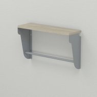 Настінна полиця Ferrum-decor Світ 300x600x150 метал Сірий ДСП Сонома 16 мм (FRD-102817)