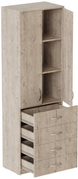 Шафа Анжело Ferrum-decor на 3 полиць з 2 дверима та 4 ящики 1900x600x380 ДСП Дуб Сан-Марино 16 мм (FRD-104990) Шафа Анжело Ferrum-decor на 3 полиць з 2 дверима та 4 ящики 1900x600x380 ДСП Дуб Сан-Марино 16 мм (FRD-104990)