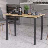 Стіл універсальний Knap Ferrum-decor 750x1000x600 Чорний метал ДСП Дуб Артизан 16 мм (FRD-106343)