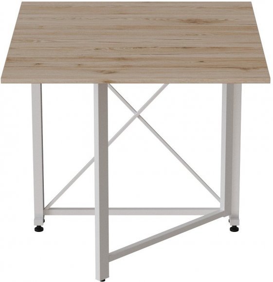 Стіл-книга трансформер Оріон 1 Ferrum-decor 750x810x730 Білий метал ДСП Дуб Сан-Марино 16 мм (FRD-104605)