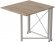 Стіл-книга трансформер Оріон 1 Ferrum-decor 750x810x730 Білий метал ДСП Дуб Сан-Марино 16 мм (FRD-104605)