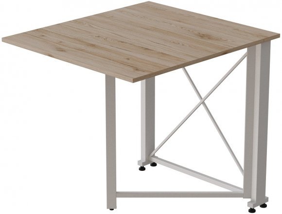 Стіл-книга трансформер Оріон 1 Ferrum-decor 750x810x730 Білий метал ДСП Дуб Сан-Марино 16 мм (FRD-104605)
