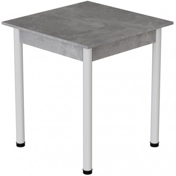 Стіл кухонний Ferrum-decor Агата 75x90x90 Білий ДСП Бетон 16мм (FRD-105561)
