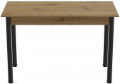 Стіл кухонний Ferrum-decor Беніта 75x120x80 Чорний ДСП Дуб Артизан 16мм (FRD-105703)