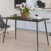 Кухонний стіл Марсель 40 Ferrum-decor 75x120x60 Чорний метал ДСП Сосна Кембра 16 мм (FRD-106754)