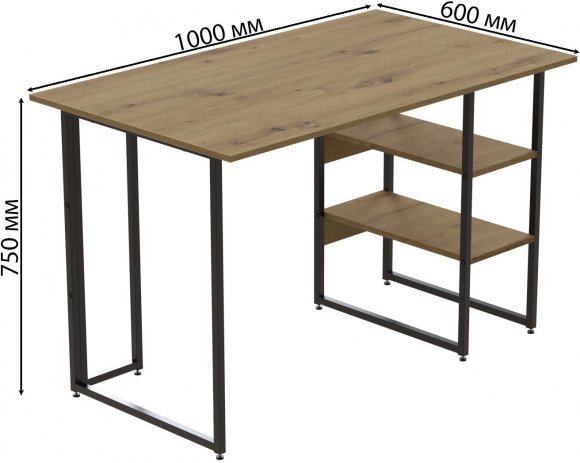 Комп'ютерний стіл Ferrum-decor Кевін 75x100x60 чорний ДСП Дуб Артізан 32мм (FRD-106835) Комп'ютерний стіл Ferrum-decor Кевін 75x100x60 чорний ДСП Дуб Артізан 32мм (FRD-106835)