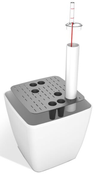 Розумний вазон Quadrato Flower Lover 25 см 41116633 Білий глянсовий Розумний вазон Quadrato Flower Lover 25 см 41116633 Білий глянсовий