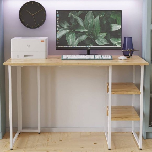 Комп'ютерний стіл Ferrum-decor Кевін 75x120x70 білий ДСП Дуб Сан-Марино 16мм (FRD-101280)