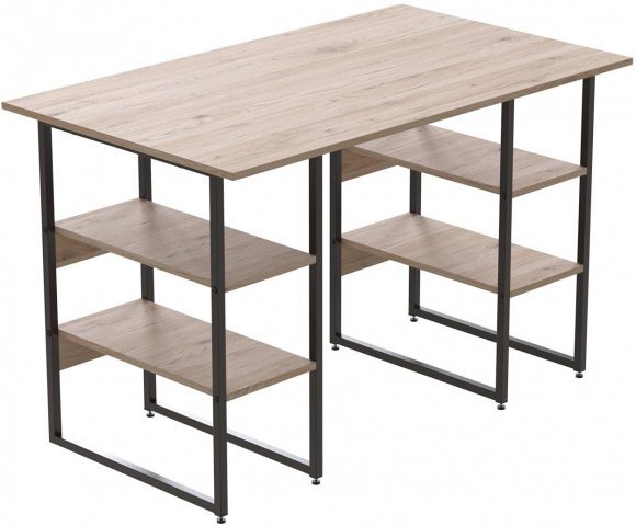 Комп'ютерний стіл Ferrum-decor Карен 75x120x60 чорний ДСП Дуб Сан-Марино 16мм (FRD-102043)