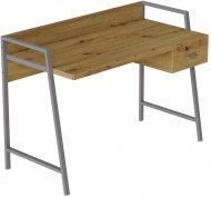 Письмовий стіл Ferrum-decor Комфорт 750x1200x600 Сірий метал ДСП Дуб Артизан 32 мм (FRD-103455)