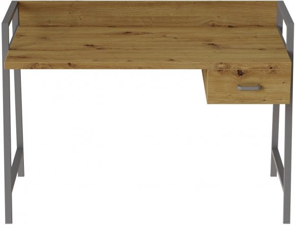 Письмовий стіл Ferrum-decor Комфорт 750x1200x600 Сірий метал ДСП Дуб Артизан 32 мм (FRD-103455)