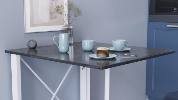 Стіл-книга трансформер Оріон 1 Ferrum-decor 750x810x730 Білий метал ДСП Сосна Кембра 16 мм (FRD-104606)