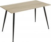 Кухонний стіл Марсель 40 Ferrum-decor 75x120x60 Чорний метал ДСП Дуб Сонома 16 мм (FRD-106756)