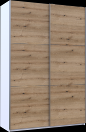 Шафа-купе двохдверна Doros G-Caiser 160х60х240 см Білий/Дуб евок (DRS-011022)