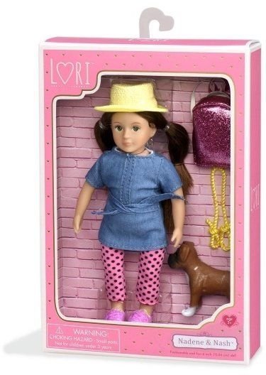 Лялька 15 см Надін та собака боксер Наш LO31024Z