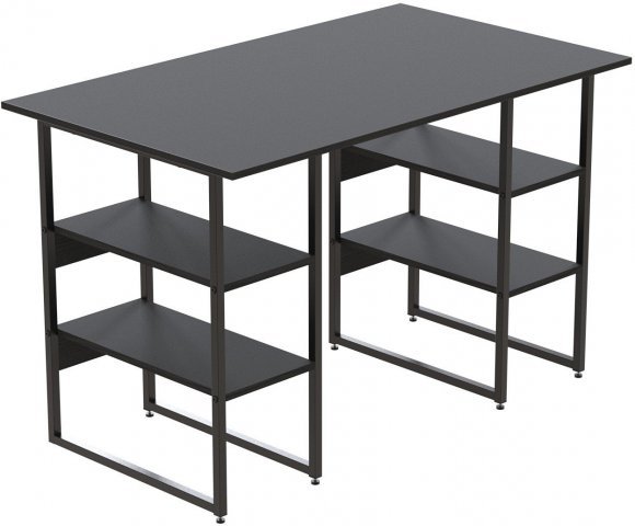 Комп'ютерний стіл Ferrum-decor Карен 75x120x60 чорний ДСП Сосна Кембра 16мм (FRD-102044)