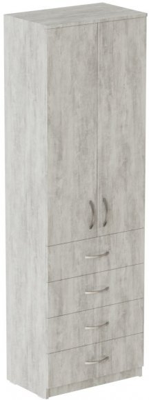 Шафа Анжело Ferrum-decor на 3 полиць з 2 дверима та 4 ящики 1900x600x380 ДСП Бетон 16 мм (FRD-104994) Шафа Анжело Ferrum-decor на 3 полиць з 2 дверима та 4 ящики 1900x600x380 ДСП Бетон 16 мм (FRD-104994)