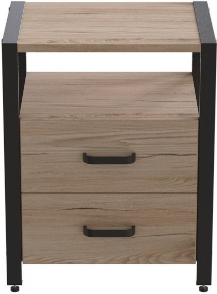 Тумба універсальна Ferrum-decor Вів'єн 2/2 50x41x40 чорний ДСП Дуб Сан-Марино 16мм (FRD-104157) Тумба універсальна Ferrum-decor Вів'єн 2/2 50x41x40 чорний ДСП Дуб Сан-Марино 16мм (FRD-104157)