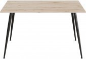 Стіл кухонний Марсель 40 Ferrum-decor 75x120x60 Чорний метал ДСП Дуб Сан-Марино 16 мм (FRD-106758)