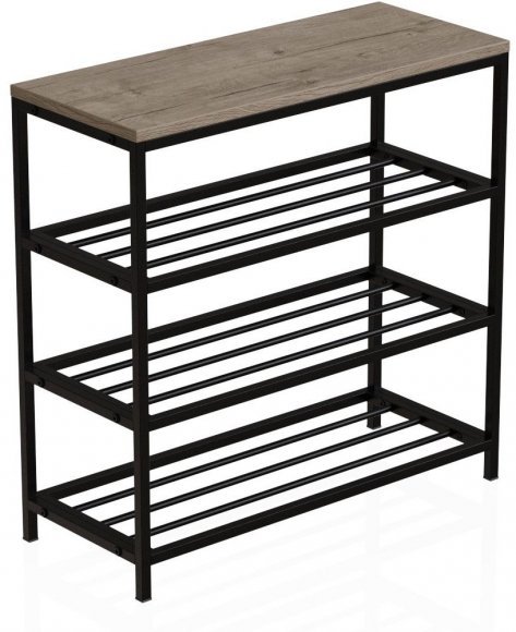 Полиця для взуття Слайм 3 Ferrum-decor 635x630x260 Чорний метал ДСП Дуб Сан-Маріно 16 мм (FRD-106837) Полиця для взуття Слайм 3 Ferrum-decor 635x630x260 Чорний метал ДСП Дуб Сан-Маріно 16 мм (FRD-106837)