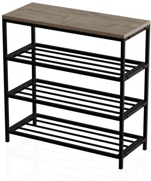 Полиця для взуття Слайм 3 Ferrum-decor 635x630x260 Чорний метал ДСП Дуб Сан-Маріно 16 мм (FRD-106837) Полиця для взуття Слайм 3 Ferrum-decor 635x630x260 Чорний метал ДСП Дуб Сан-Маріно 16 мм (FRD-106837)