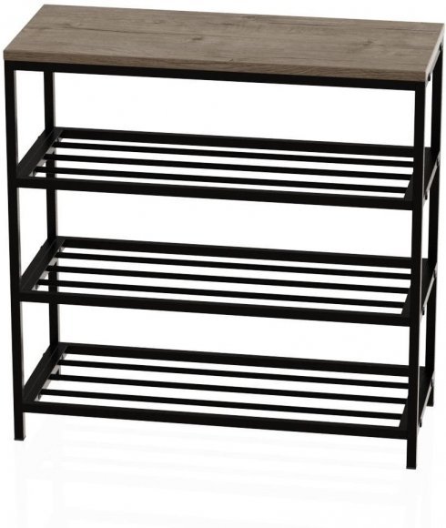 Полиця для взуття Слайм 3 Ferrum-decor 635x630x260 Чорний метал ДСП Дуб Сан-Маріно 16 мм (FRD-106837) Полиця для взуття Слайм 3 Ferrum-decor 635x630x260 Чорний метал ДСП Дуб Сан-Маріно 16 мм (FRD-106837)