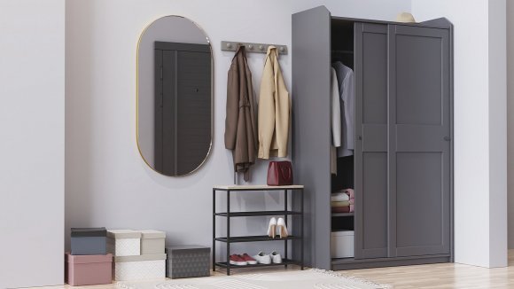 Полиця для взуття Слайм 3 Ferrum-decor 635x630x260 Чорний метал ДСП Дуб Сан-Маріно 16 мм (FRD-106837) Полиця для взуття Слайм 3 Ferrum-decor 635x630x260 Чорний метал ДСП Дуб Сан-Маріно 16 мм (FRD-106837)