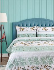 Постільна білизна Ranforce Chamomel зелений двоспальна 175х215 см