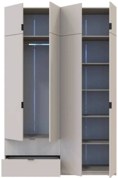Шафа для одягу Doros Лукас Кашемір 160х50х240 (DRS-011622) Шафа для одягу Doros Лукас Кашемір 160х50х240 (DRS-011622)