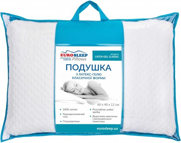 Подушка Latex Gel Classic 60х40х12 см Подушка Latex Gel Classic 60х40х12 см