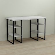 Письмовий стіл Ferrum-decor Карен 76x120x60 чорний ДСП Біле 32мм (FRD-102045)
