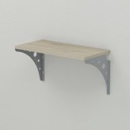 Полиця настінна Ferrum-decor Ханді 2 240x500x240 метал Сірий ДСП Сонома 16 мм (FRD-102571)