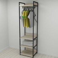 Шафа Гардероб Уні секція 3 серії Конект Ferrum-decor 220x60x50см Чорний метал ДСП Дуб Сонома 32 мм (FRD-104525) Шафа Гардероб Уні секція 3 серії Конект Ferrum-decor 220x60x50см Чорний метал ДСП Дуб Сонома 32 мм (FRD-104525)