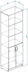 Шафа Анжело Ferrum-decor на 5 полиць з 2 дверима 1900x600x380 ДСП Біле 16 мм (FRD-104995) Шафа Анжело Ferrum-decor на 5 полиць з 2 дверима 1900x600x380 ДСП Біле 16 мм (FRD-104995)