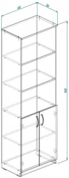 Шафа Анжело Ferrum-decor на 5 полиць з 2 дверима 1900x600x380 ДСП Біле 16 мм (FRD-104995) Шафа Анжело Ferrum-decor на 5 полиць з 2 дверима 1900x600x380 ДСП Біле 16 мм (FRD-104995)