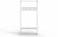 Вішалка модульна підлогова Ferrum-decor Треліс 13 180x90x38 білий ДСП Біле 16мм (FRD-104331)