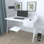 Письмовий стіл Ferrum-decor Комфорт 750x1200x600 Білий метал ДСП Біле 32 мм (FRD-103457) Письмовий стіл Ferrum-decor Комфорт 750x1200x600 Білий метал ДСП Біле 32 мм (FRD-103457)