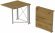 Стіл-книга трансформер Оріон 1 Ferrum-decor 750x810x730 Білий метал ДСП Дуб Артизан 16 мм (FRD-104609)